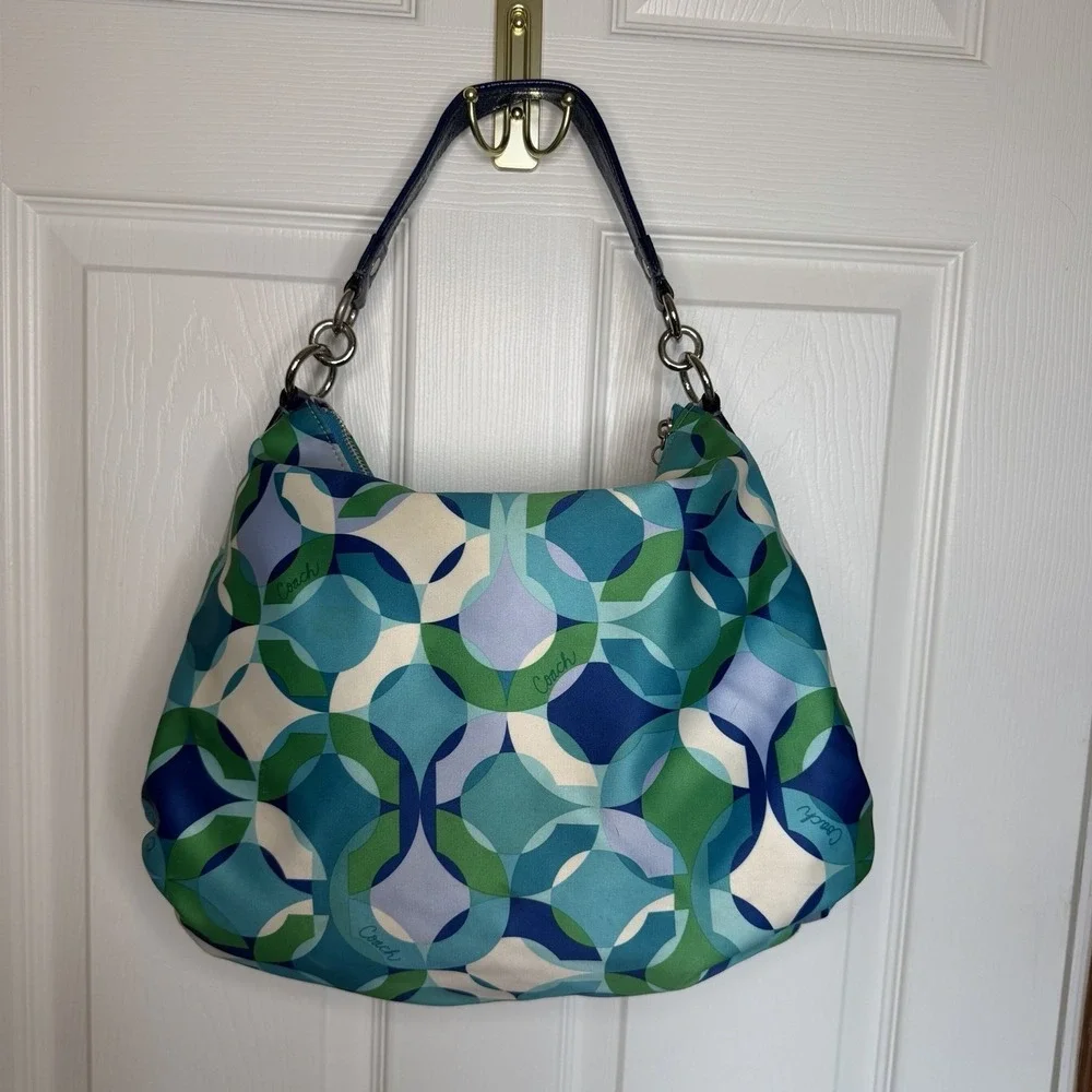 VTG COACH POPPY Y2K KALEIDOSCOPE HOBO Slouchy Shoulder Bag Purse Bratz Colorful